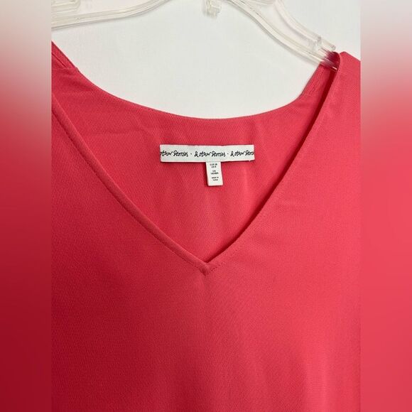 & Other Stories Long Sleeve Semi Sheer Coral Blouse - Picture 2 of 9